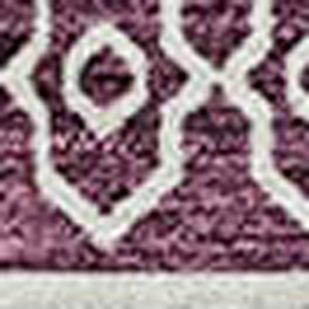 Tabselect Home Line 5' X 8' Eggplant And Ivory Southwestern Washable Indoor Outdoor Area Rug