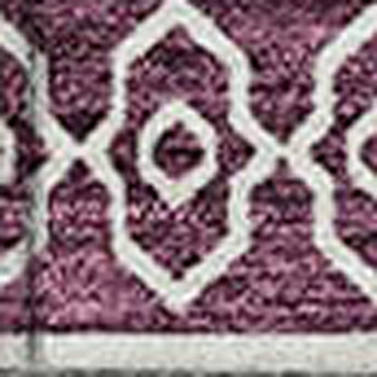 Tabselect Home Line 5' X 8' Eggplant And Ivory Southwestern Washable Indoor Outdoor Area Rug