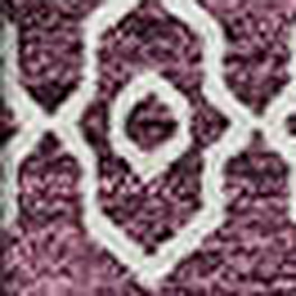 Tabselect Home Line 8' X 10' Eggplant And Ivory Southwestern Washable Indoor Outdoor Area Rug