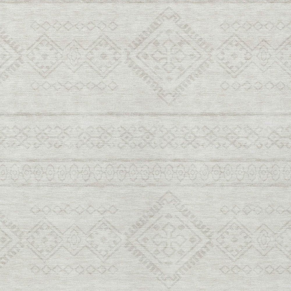 Tabselect Home Line 5' X 8' Ivory And Silver Southwestern Washable Indoor Outdoor Area Rug