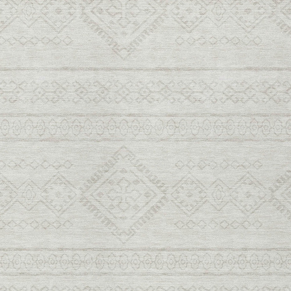 Tabselect Home Line 8' X 10' Ivory And Silver Southwestern Washable Indoor Outdoor Area Rug