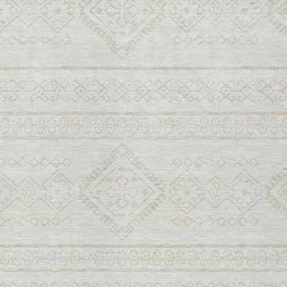 Tabselect Home Line 8' X 10' Ivory And Silver Southwestern Washable Indoor Outdoor Area Rug