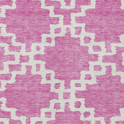 Tabselect Home Line 8' X 10' Blush And Ivory Geometric Washable Indoor Outdoor Area Rug