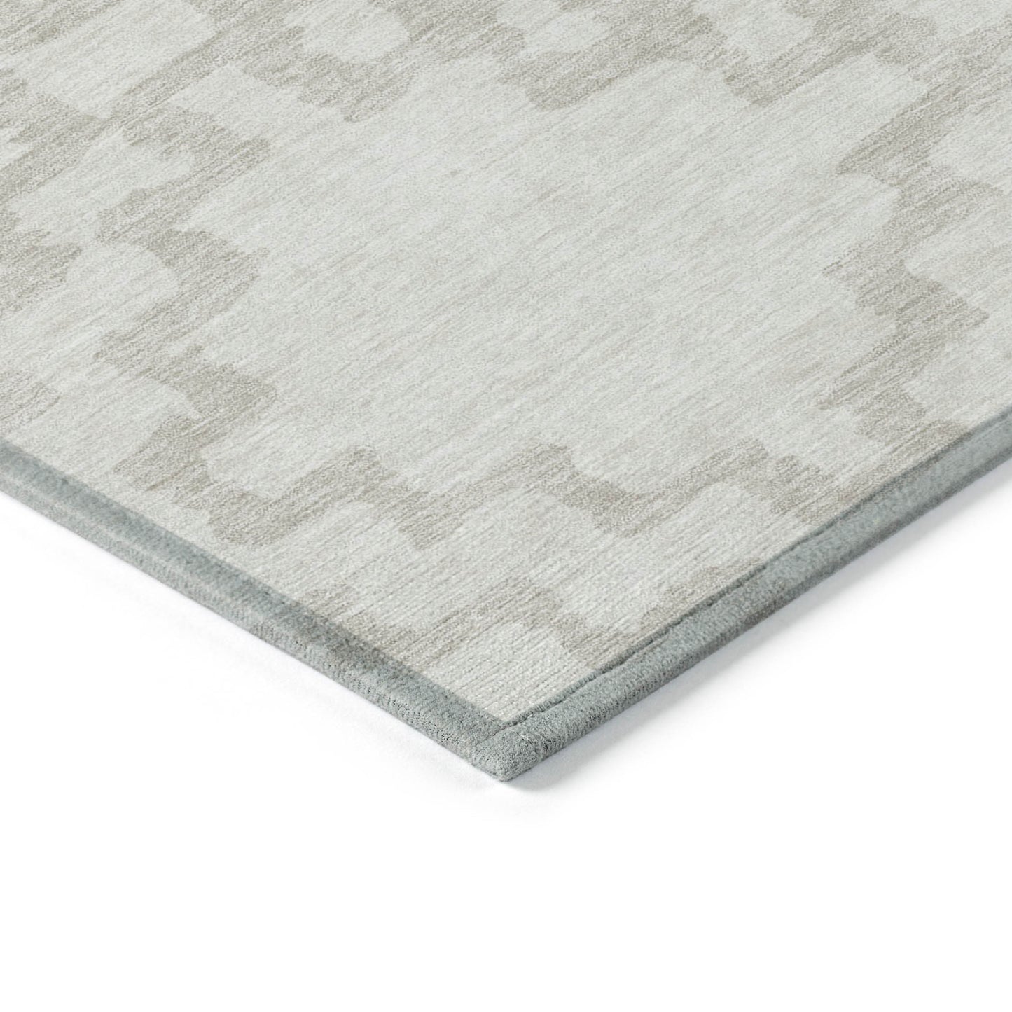 Tabselect Home Line 5' X 8' Ivory And Beige Geometric Washable Indoor Outdoor Area Rug
