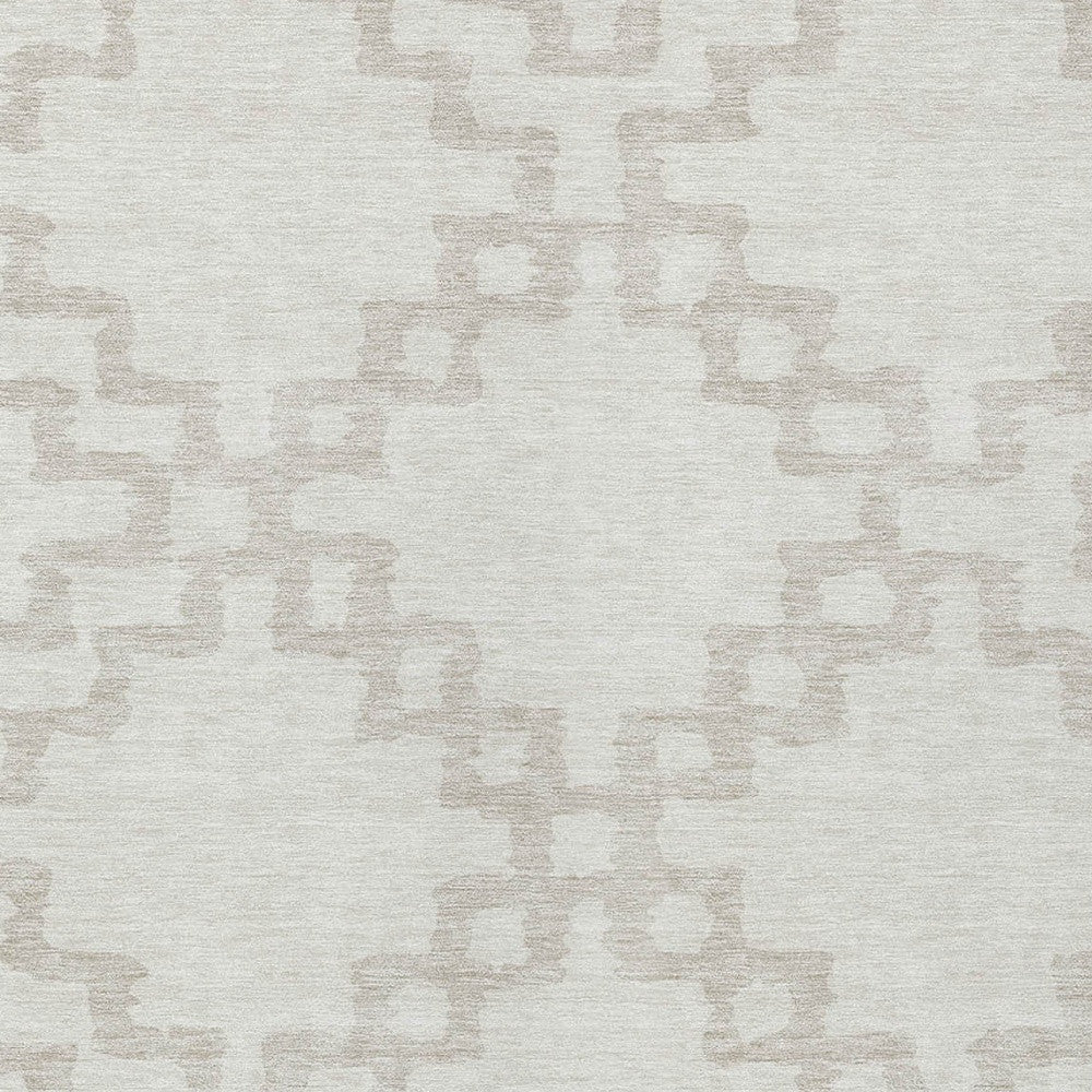 Tabselect Home Line 8' X 10' Ivory And Beige Geometric Washable Indoor Outdoor Area Rug