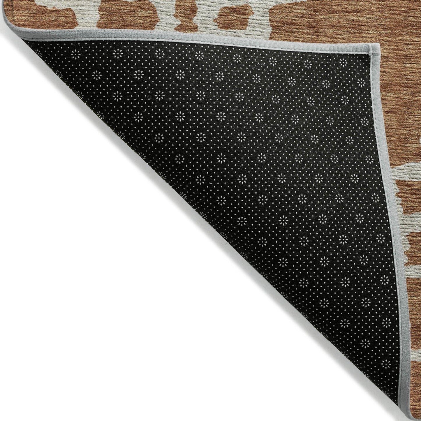 Tabselect Home Line 8' X 10' Brown And Ivory Geometric Washable Indoor Outdoor Area Rug