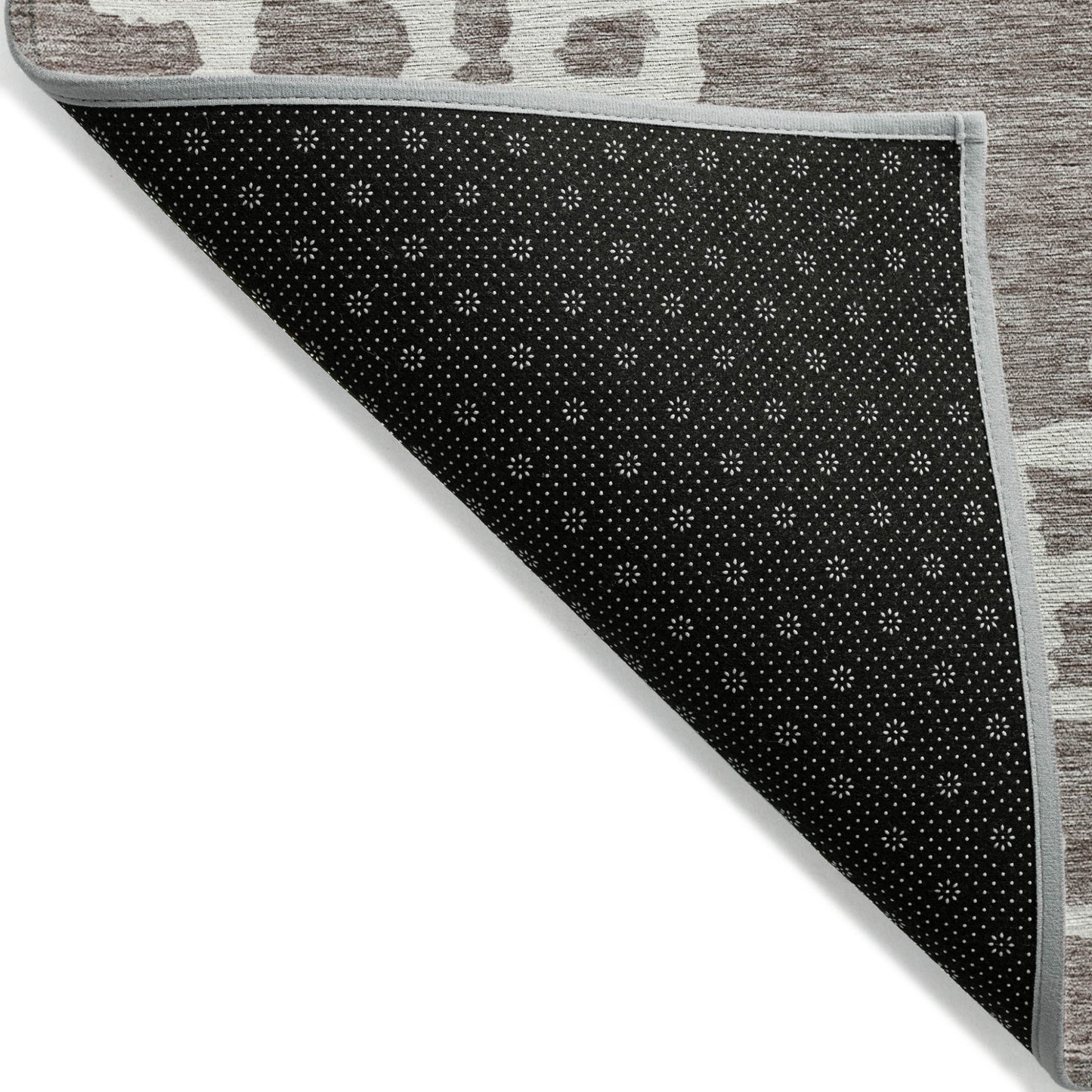 Tabselect Home Line 5' X 8' Taupe And Ivory Geometric Washable Indoor Outdoor Area Rug