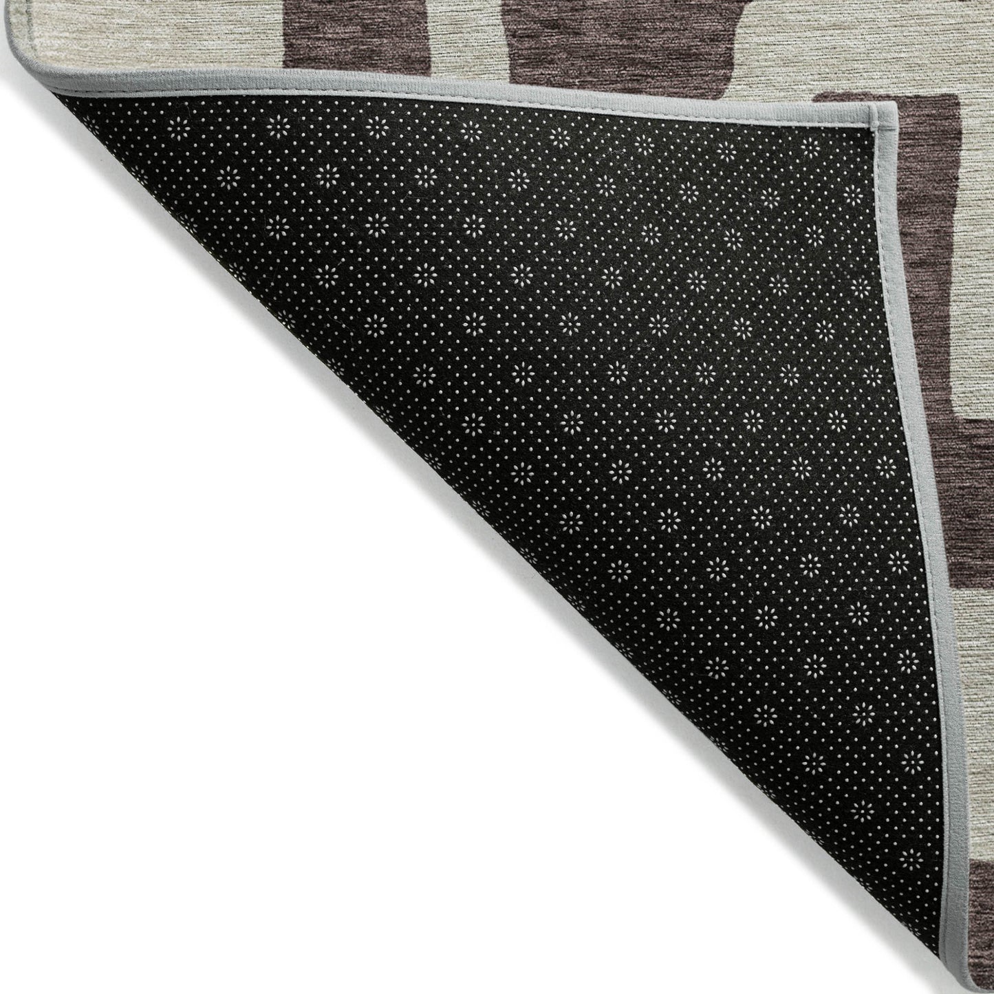 Tabselect Home Line 8' X 10' Brown And Beige Abstract Washable Indoor Outdoor Area Rug