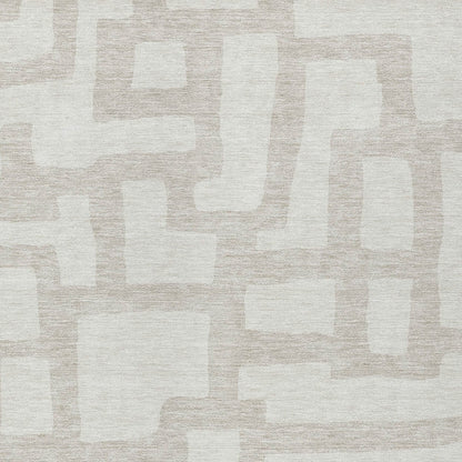 Tabselect Home Line 5' X 8' Ivory And Beige Abstract Washable Indoor Outdoor Area Rug