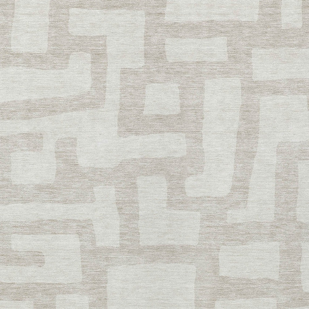 Tabselect Home Line 8' X 10' Ivory And Beige Abstract Washable Indoor Outdoor Area Rug