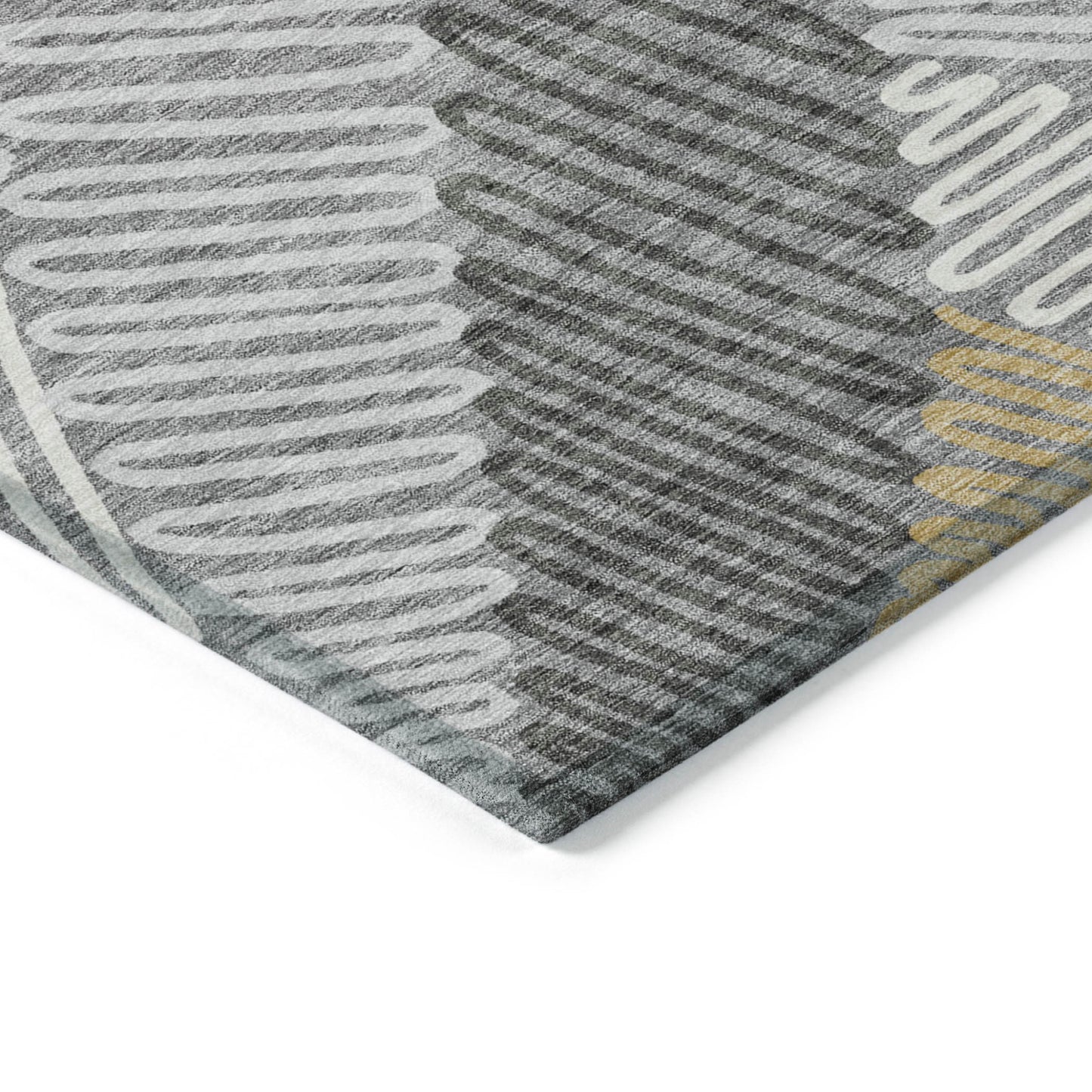 Tabselect Home Line 8' X 10' Gray Beige And Ivory Floral Washable Indoor Outdoor Area Rug