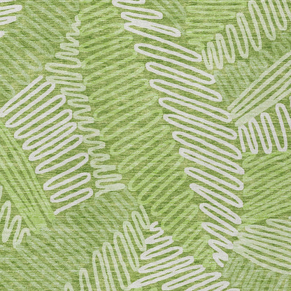 Tabselect Home Line 8' X 10' Lime Green And Ivory Floral Washable Indoor Outdoor Area Rug