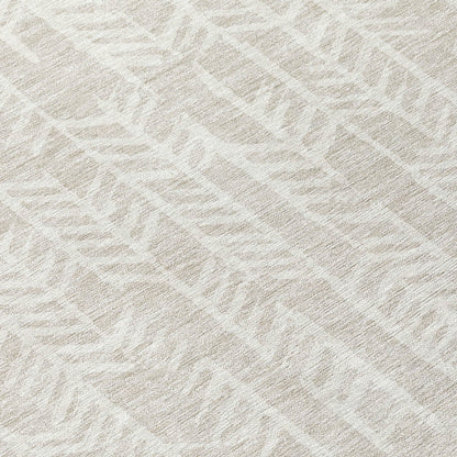 Tabselect Home Line 8' Beige And Ivory Round Tribal Washable Indoor Outdoor Area Rug