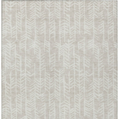 Tabselect Home Line 8' X 10' Beige And Ivory Tribal Washable Indoor Outdoor Area Rug