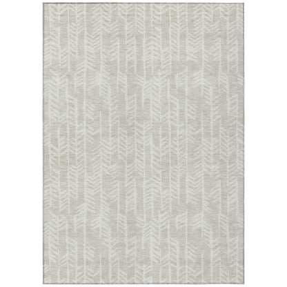 Tabselect Home Line 8' X 10' Beige And Ivory Tribal Washable Indoor Outdoor Area Rug