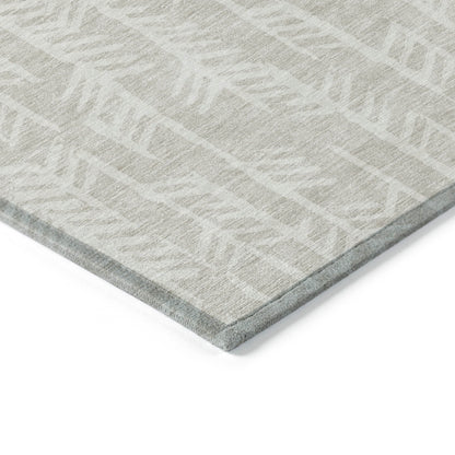 Tabselect Home Line 8' X 10' Beige And Ivory Tribal Washable Indoor Outdoor Area Rug