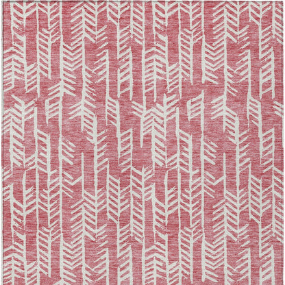 Tabselect Home Line 5' X 8' Blush And Ivory Tribal Washable Indoor Outdoor Area Rug