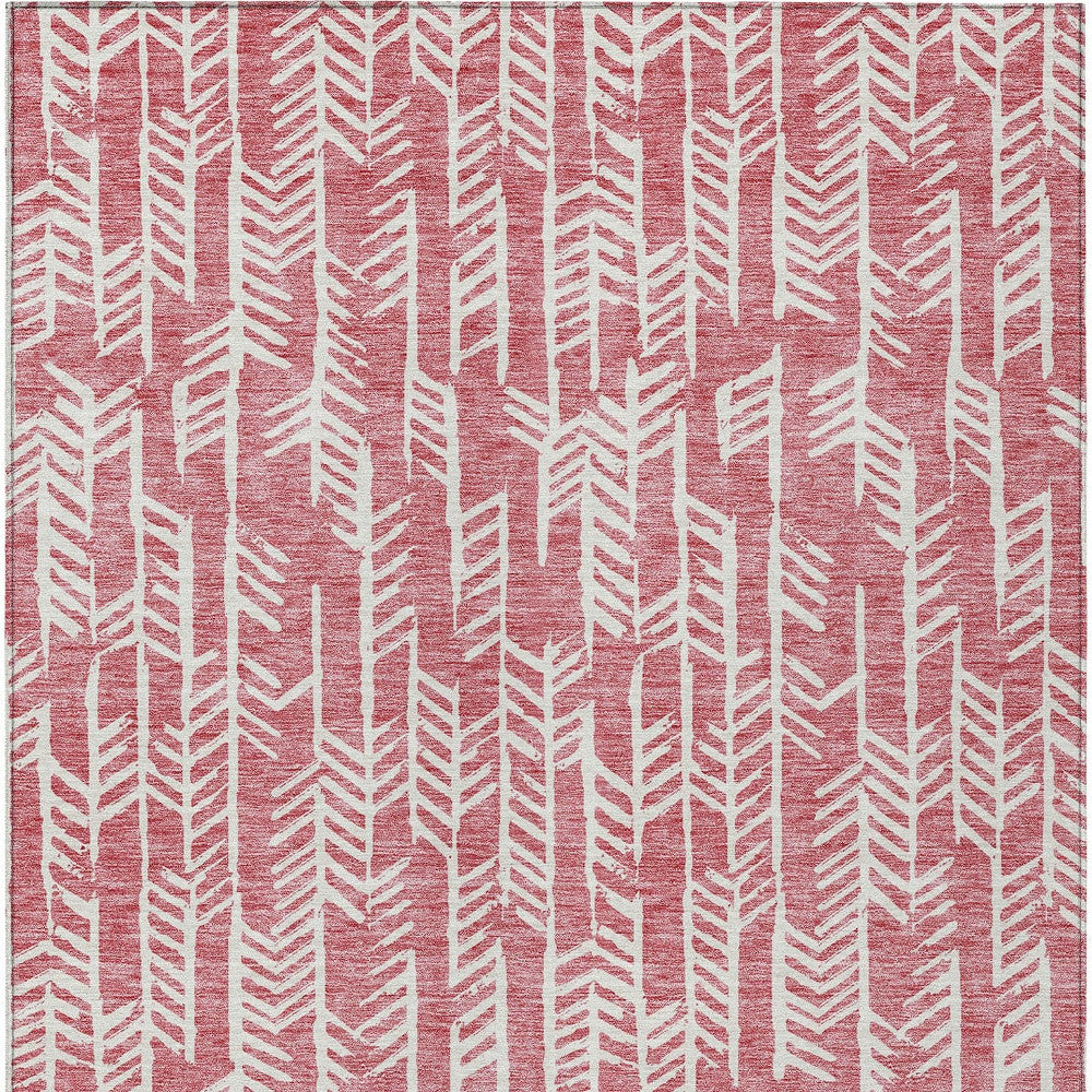 Tabselect Home Line 8' X 10' Blush And Ivory Tribal Washable Indoor Outdoor Area Rug
