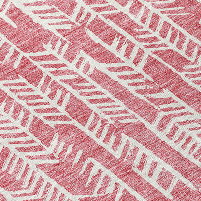 Tabselect Home Line 8' X 10' Blush And Ivory Tribal Washable Indoor Outdoor Area Rug