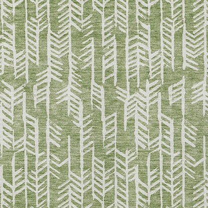 Tabselect Home Line 5' X 8' Green And Ivory Tribal Washable Indoor Outdoor Area Rug