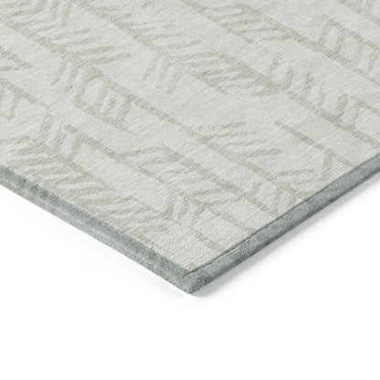 Tabselect Home Line 5' X 8' Ivory And Beige Tribal Washable Indoor Outdoor Area Rug