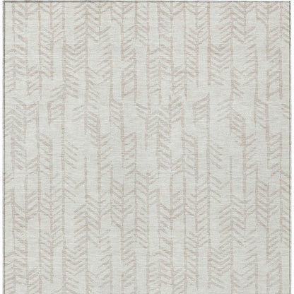 Tabselect Home Line 8' X 10' Ivory And Beige Tribal Washable Indoor Outdoor Area Rug