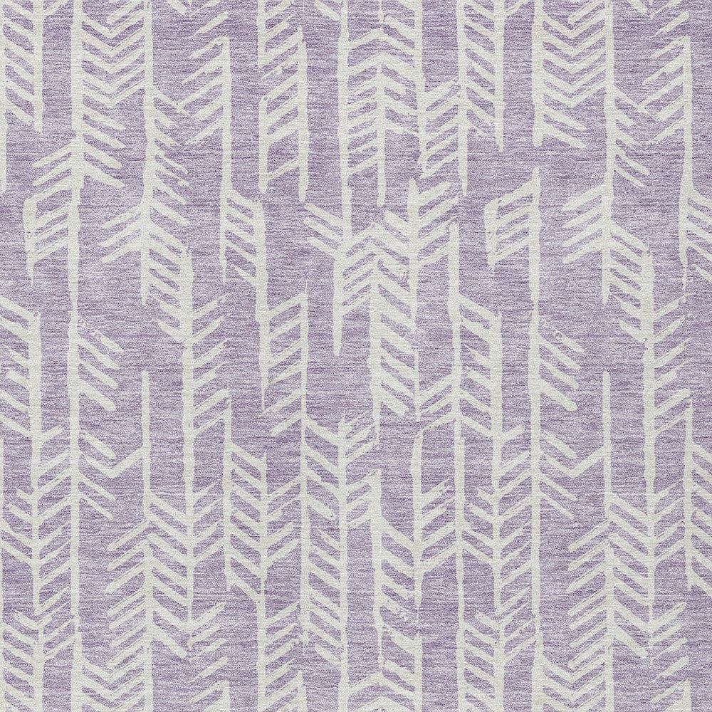 Tabselect Home Line 8' X 10' Lavender And Ivory Tribal Washable Indoor Outdoor Area Rug