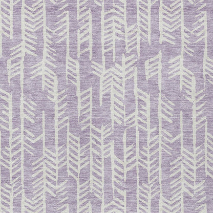Tabselect Home Line 8' X 10' Lavender And Ivory Tribal Washable Indoor Outdoor Area Rug