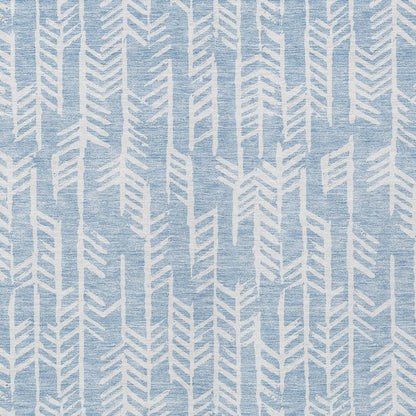 Tabselect Home Line 8' X 10' Sky Blue And Ivory Tribal Washable Indoor Outdoor Area Rug