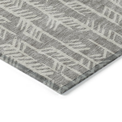 Tabselect Home Line 5' X 8' Taupe And Beige Tribal Washable Indoor Outdoor Area Rug
