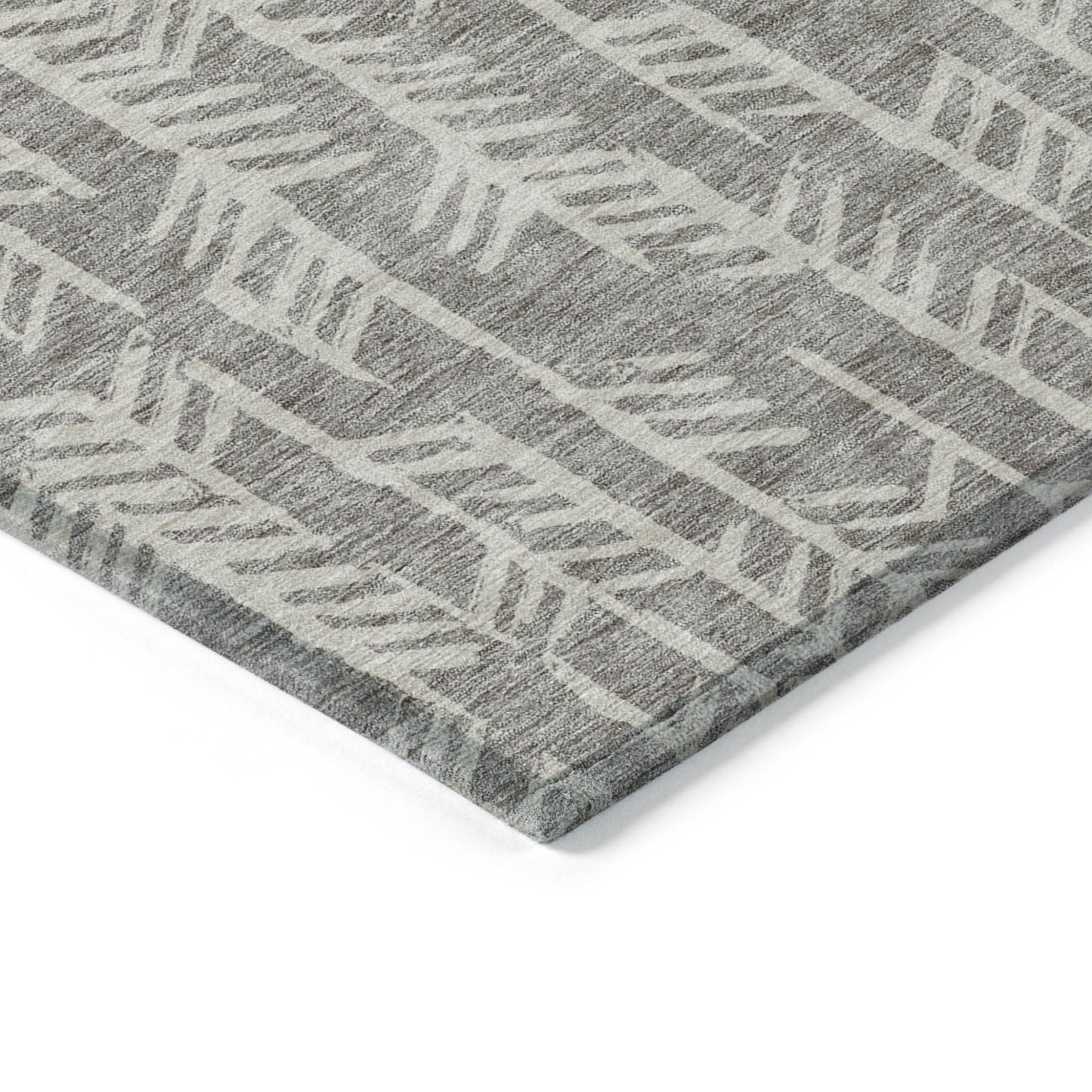 Tabselect Home Line 8' X 10' Taupe And Beige Tribal Washable Indoor Outdoor Area Rug