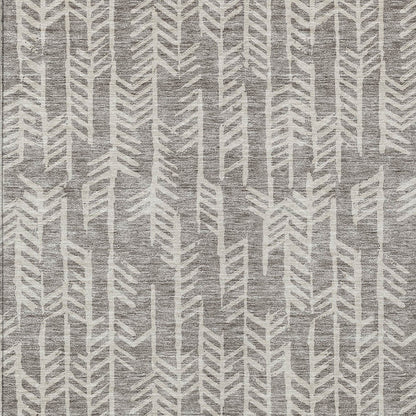 Tabselect Home Line 8' X 10' Taupe And Beige Tribal Washable Indoor Outdoor Area Rug