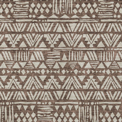 Tabselect Home Line 8' X 10' Brown And Beige Southwestern Washable Indoor Outdoor Area Rug