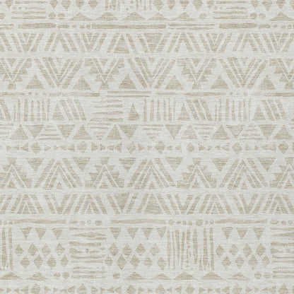 Tabselect Home Line 5' X 8' Ivory And Beige Southwestern Washable Indoor Outdoor Area Rug