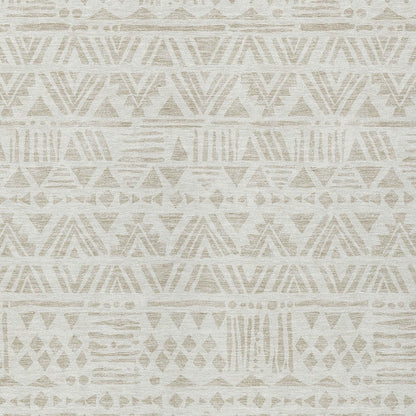 Tabselect Home Line 8' X 10' Ivory And Beige Southwestern Washable Indoor Outdoor Area Rug