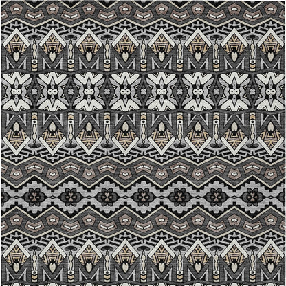 Tabselect Home Line 8' X 10' Charcoal Brown And Ivory Moroccan Washable Indoor Outdoor Area Rug