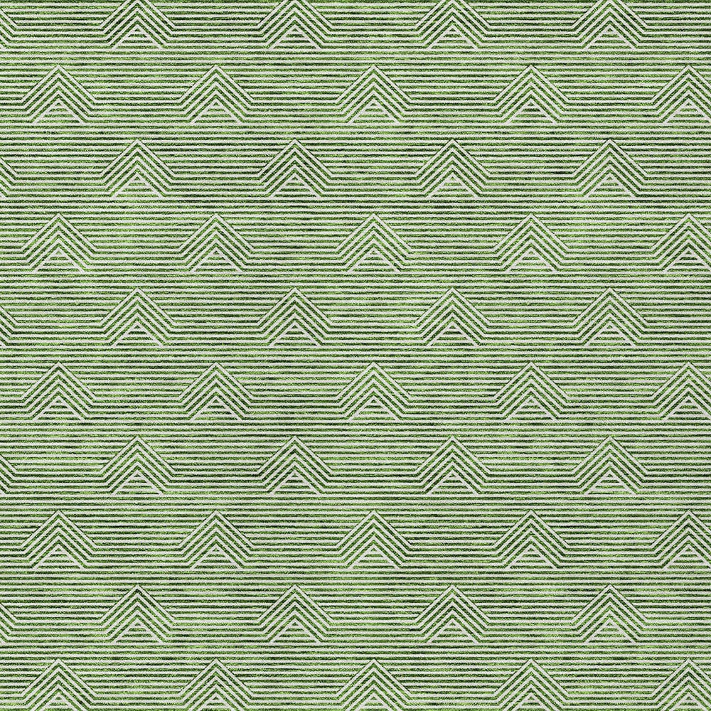 Tabselect Home Line 5' X 8' Green And Beige Geometric Washable Indoor Outdoor Area Rug