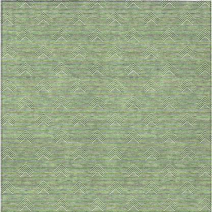 Tabselect Home Line 8' X 10' Green And Beige Geometric Washable Indoor Outdoor Area Rug