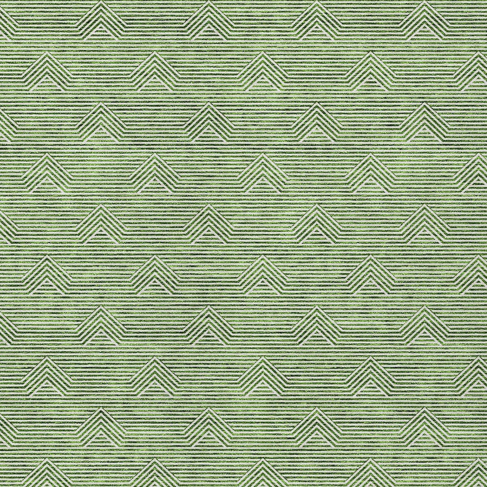 Tabselect Home Line 8' X 10' Green And Beige Geometric Washable Indoor Outdoor Area Rug