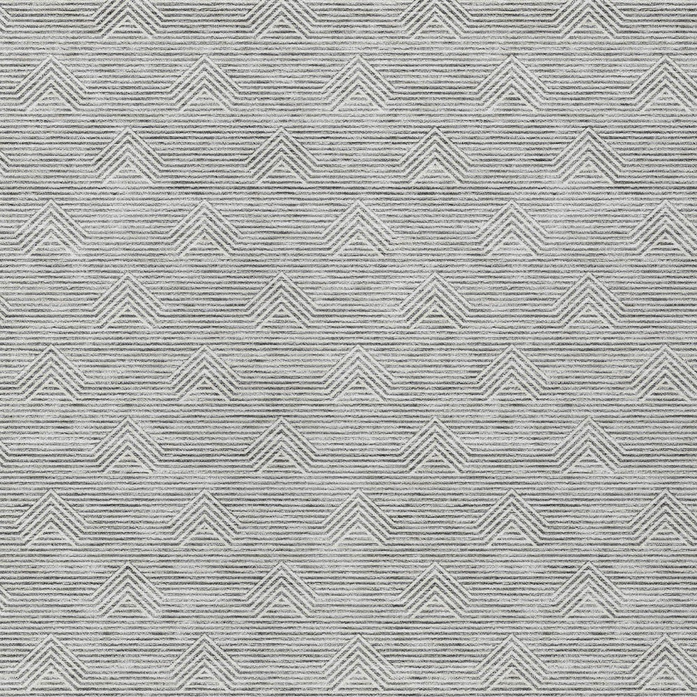 Tabselect Home Line 5' X 8' Gray And Ivory Geometric Washable Indoor Outdoor Area Rug