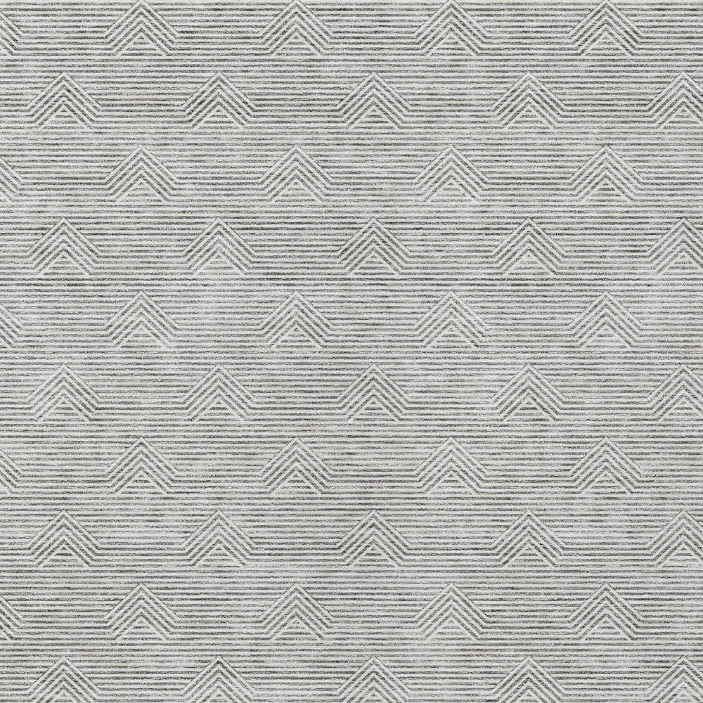 Tabselect Home Line 8' X 10' Gray And Ivory Geometric Washable Indoor Outdoor Area Rug