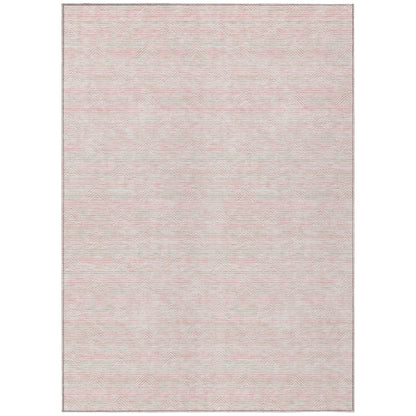 Tabselect Home Line 5' X 8' Pink And Gray Geometric Washable Indoor Outdoor Area Rug