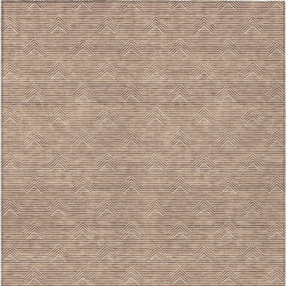 Tabselect Home Line 5' X 8' Brown And Beige Geometric Washable Indoor Outdoor Area Rug