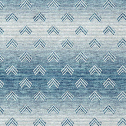 Tabselect Home Line 8' X 10' Teal Blue And Ivory Geometric Washable Indoor Outdoor Area Rug