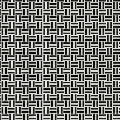 Tabselect Home Line 8' X 10' Black And Ivory Geometric Washable Indoor Outdoor Area Rug