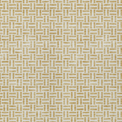 Tabselect Home Line 8' X 10' Gold And Ivory Geometric Washable Indoor Outdoor Area Rug