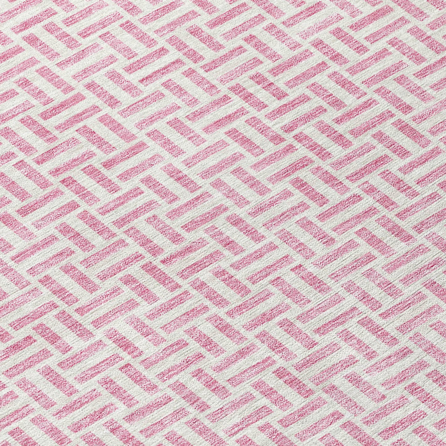 Tabselect Home Line 8' X 10' Pink And Silver Geometric Washable Indoor Outdoor Area Rug