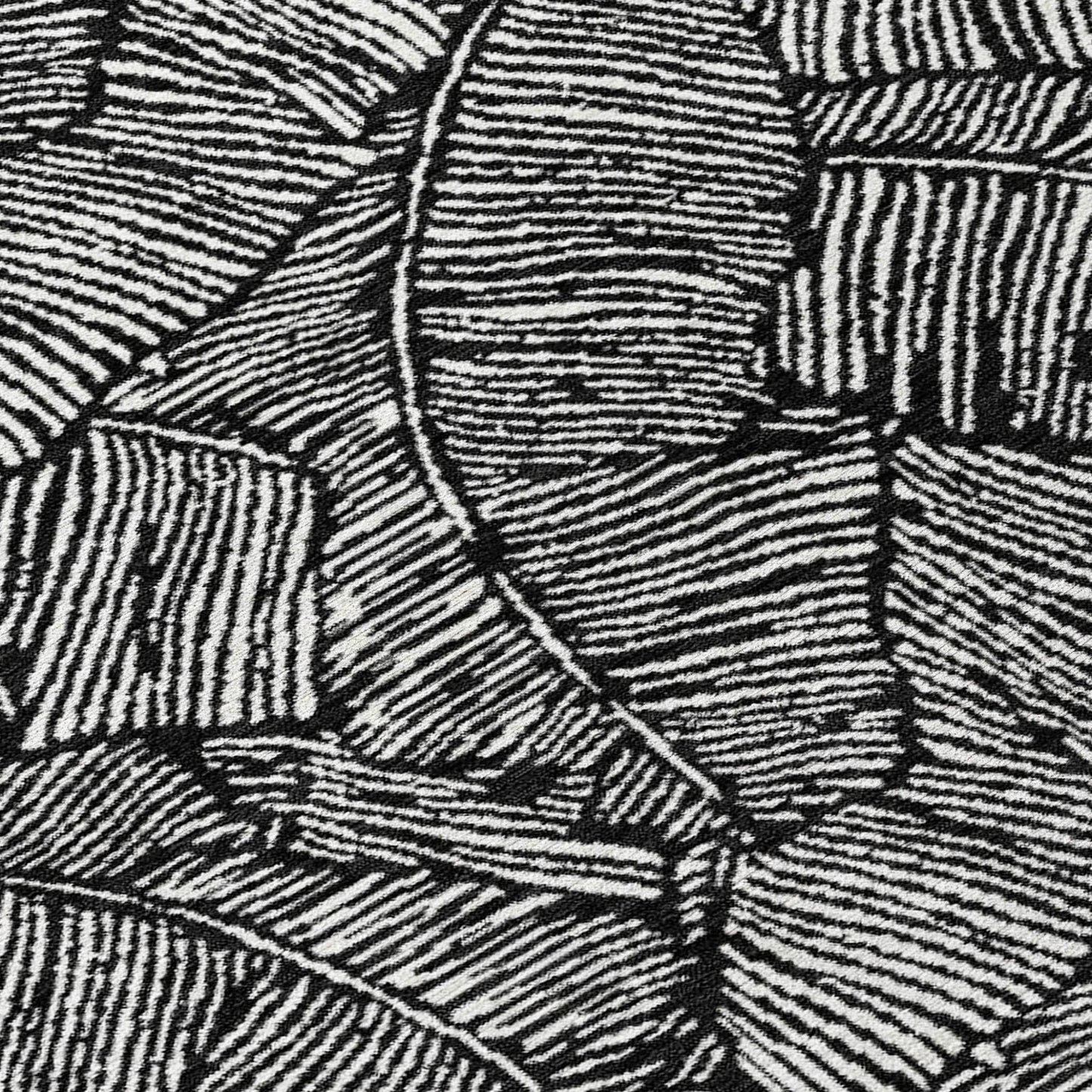 Tabselect Home Line 5' X 8' Black And Ivory Floral Washable Indoor Outdoor Area Rug