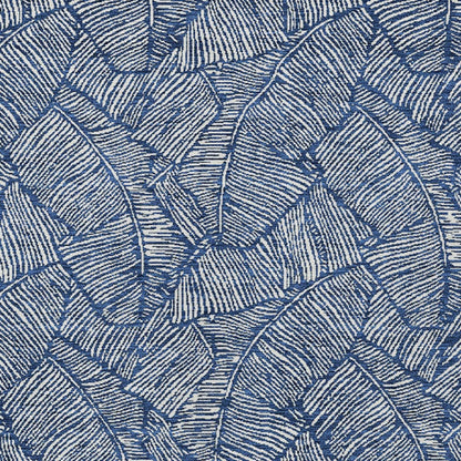 Tabselect Home Line 5' X 8' Navy Blue And Ivory Floral Washable Indoor Outdoor Area Rug