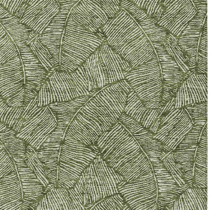 Tabselect Home Line 8' X 10' Olive Green And Light Green Floral Washable Indoor Outdoor Area Rug